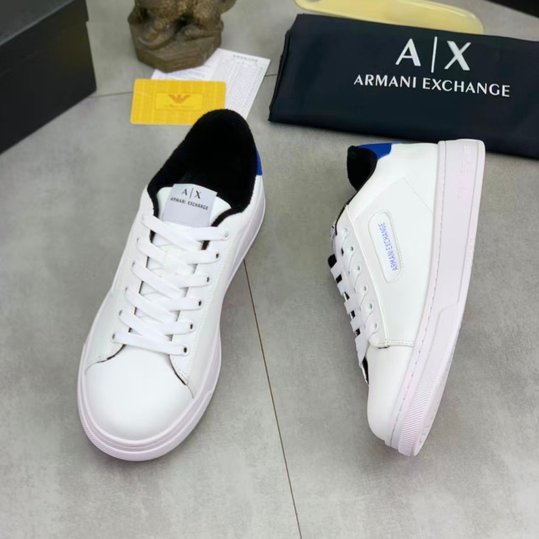 Armani's new sports men's shoes, fashionable flat shoes, cowhide casual shoes