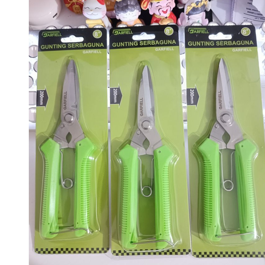 GROSIR (6/12PCS) GUNTING KOREA 8" SERBAGUNA - GUNTING TAJAM LANCIP - GUNTING RANTING DAHAN