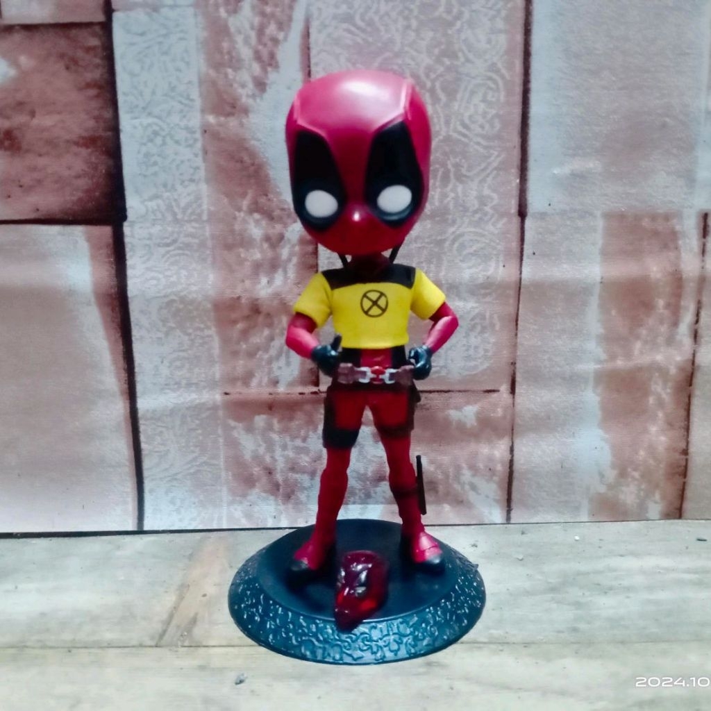 figure deadpool figure qposket deadpool figure chibi deadpool figure marvel deadpool bobble head fig