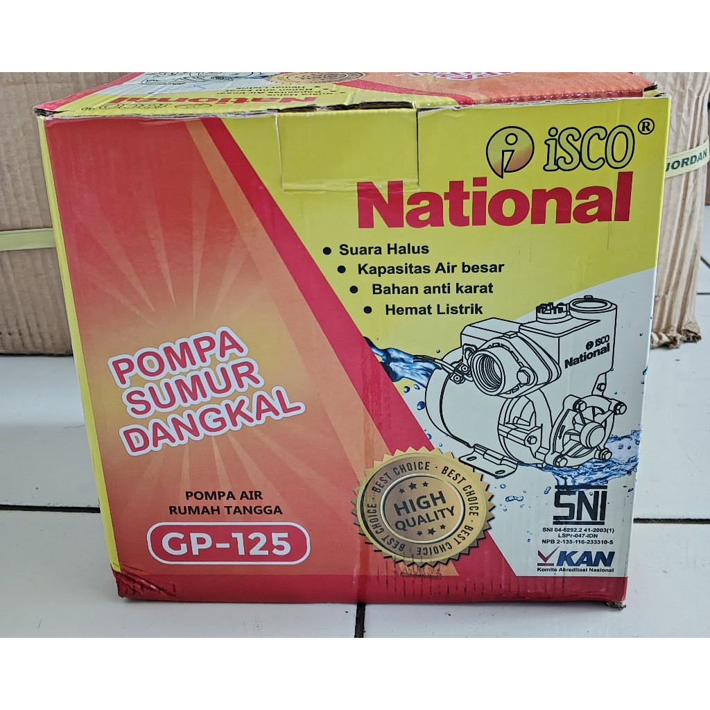 NATIONAL A ISCO pompa air listrik DB 125 - DB125-MANUAL