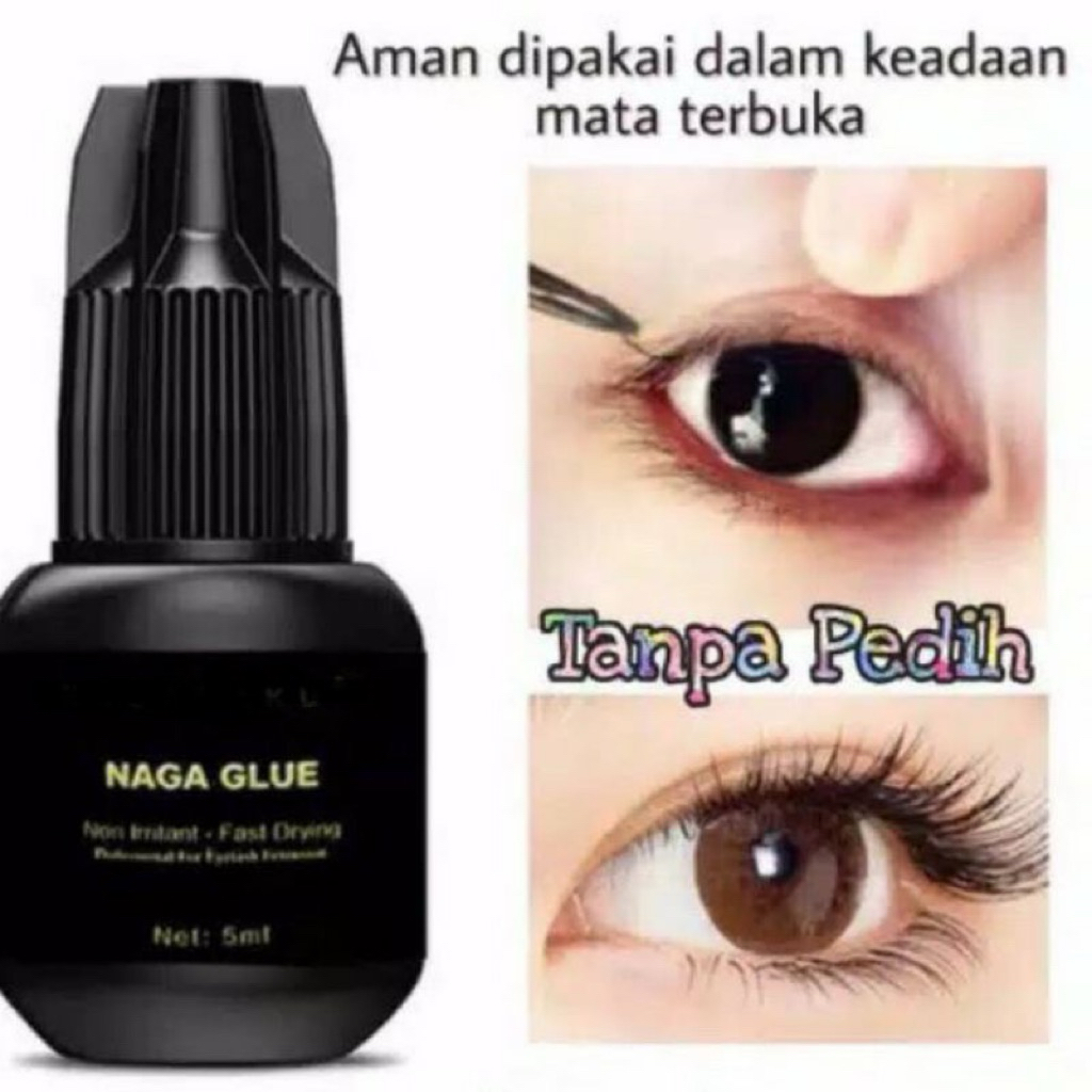 Lem naga hitam nagaku liangnishi lem remover 2in1 ysj premium glue silver lacisel merah navina brush