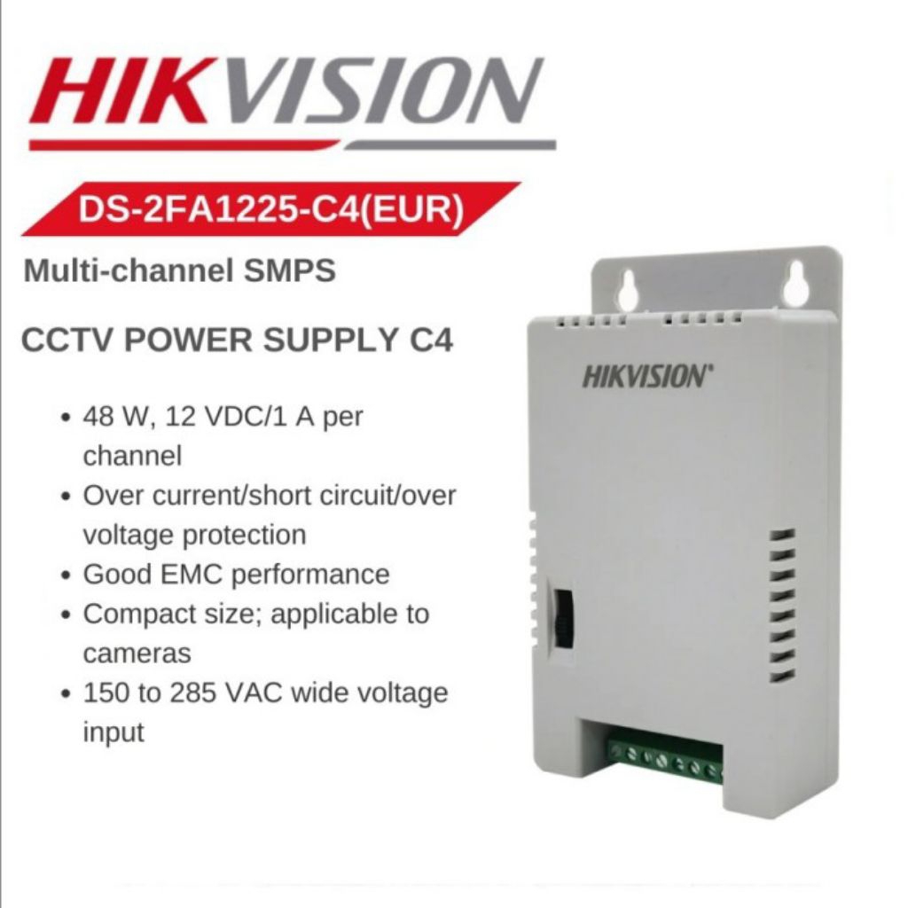 Power Supply CCTV Hikvision 4 channel
