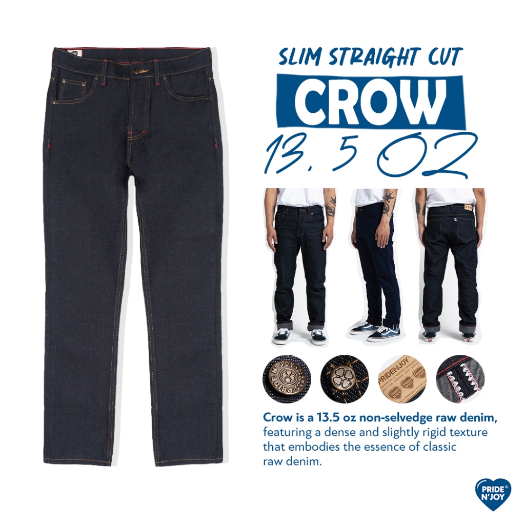 Kre - Pride N Joy - Celana Raw Denim - Crow