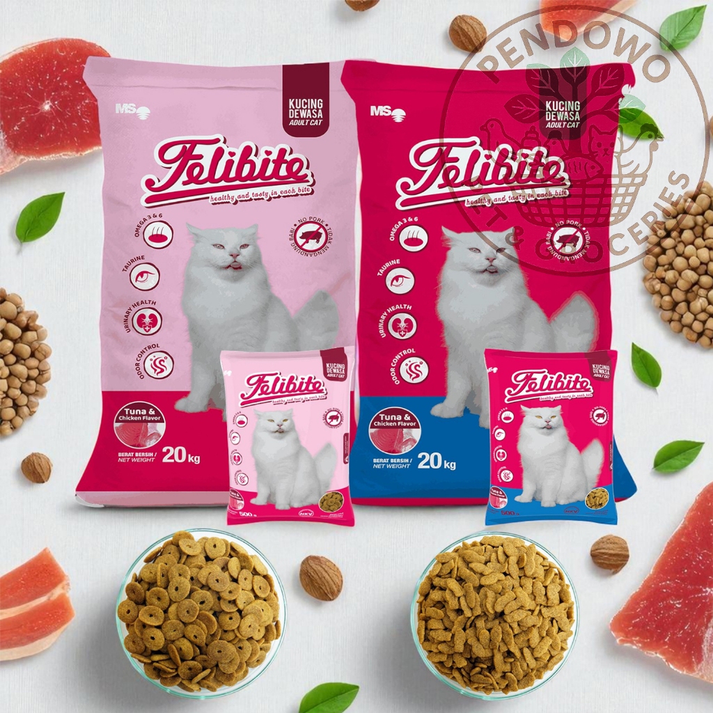 FELIBITE 20KG PAKAN KUCING ISI 40PCS ADULT - Makanan Kucing Dry Food 20kg