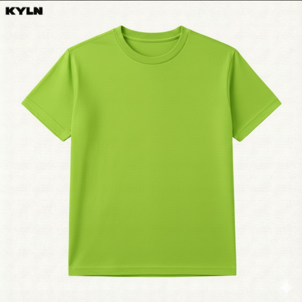 Kaos Polos Hijau Lime Pria Wanita - Baju Oblong Cotton Combed 24s Premium Lengan Pendek