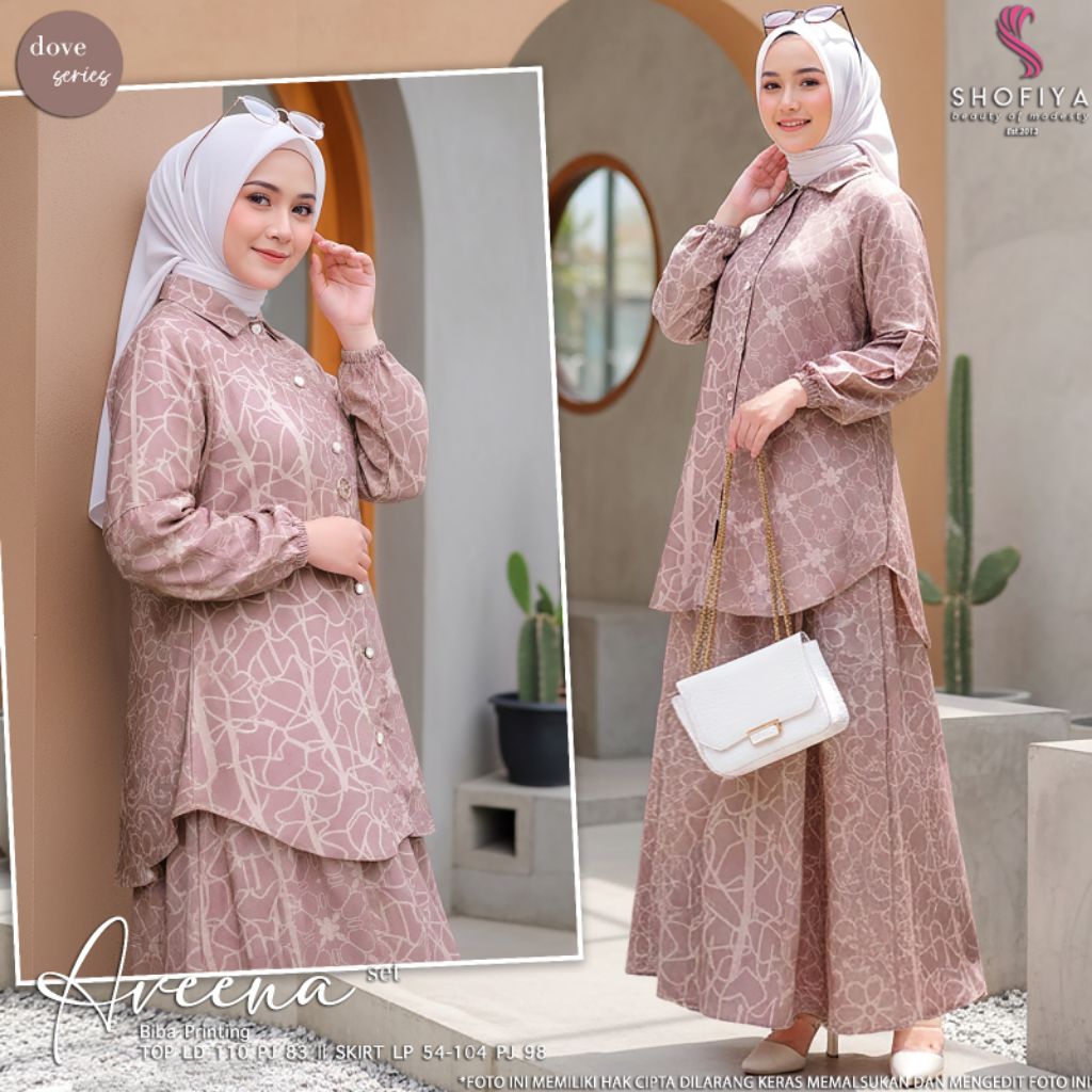 [NEW] SETELAN WANITA AVEENA SET BY SHOFIYA // OOTD FASHION MUSLIM // MONA SET BY SHOFIYA