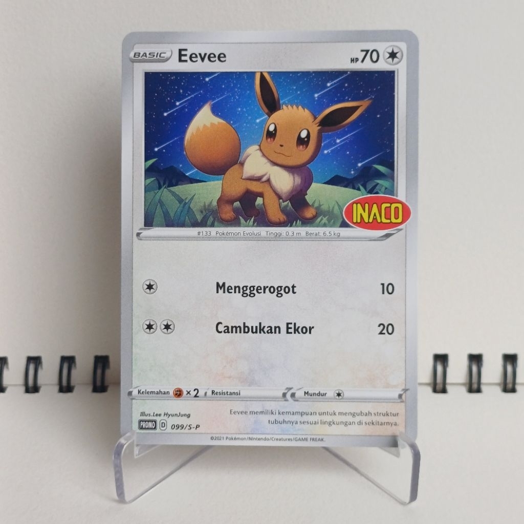 Eevee Promo Inaco - Kartu Pokemon TCG Indonesia - Sword & Shield Promo | 099/S-P | Inaco ORIGINAL