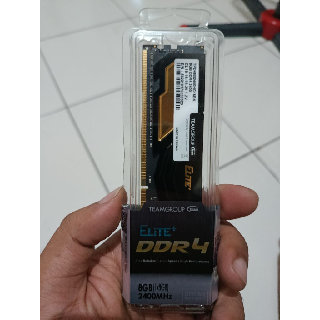 RAM DDR4 8GB 2400Mhz Teamgroup ELITE