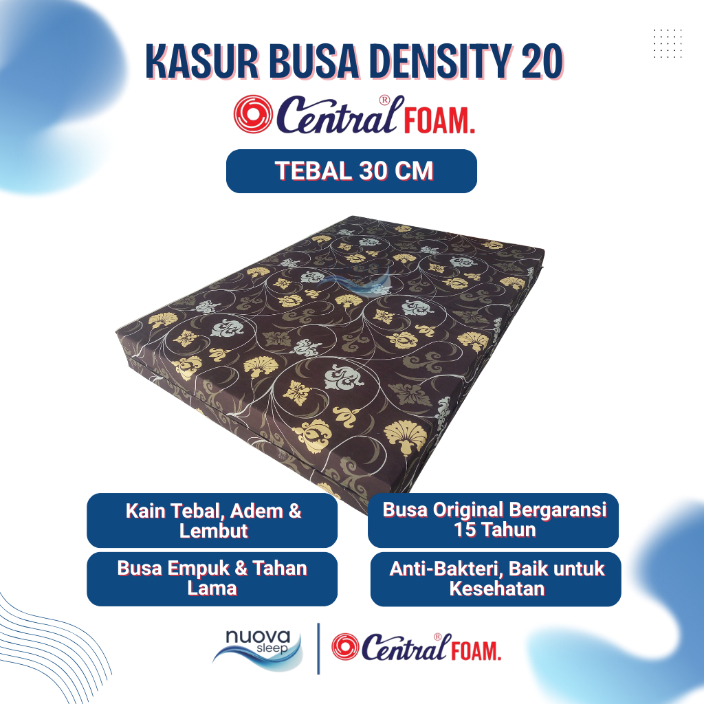 Kasur Busa D20 Tebal 30 cm Central Foam Garansi 15 Tahun