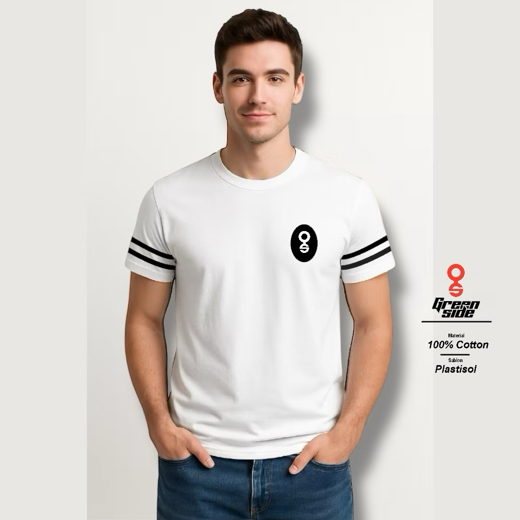 Greenside Kaos Pria Distro Katun Adem Nyaman || Greenside Kaos Pria Distro Original Adem Lembut