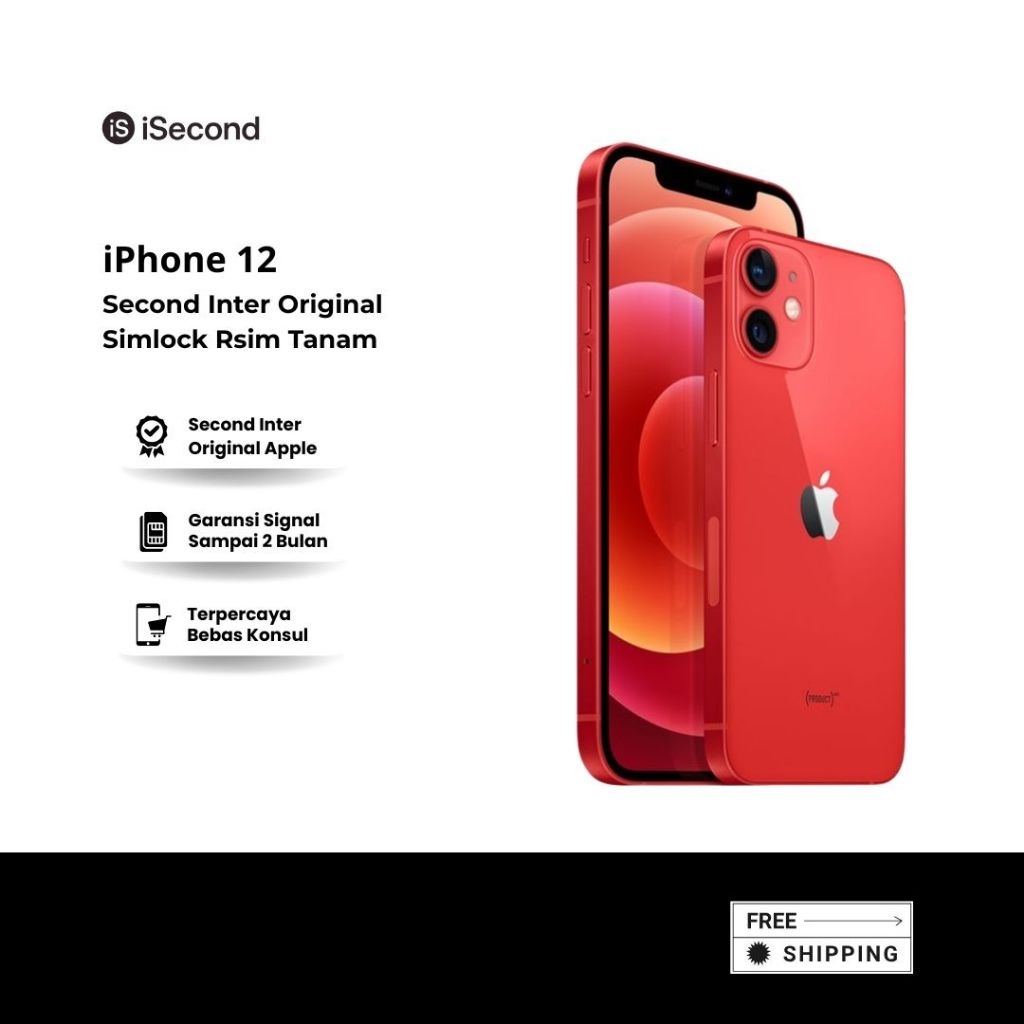 iPhone 12 Second Inter Original 64GB/128GB/256GB
