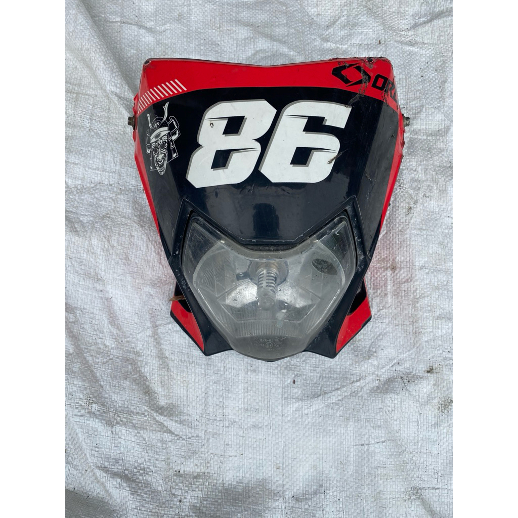 Headlamp reflektor lampu depan set batok KLX BF original lepasan copotan motor