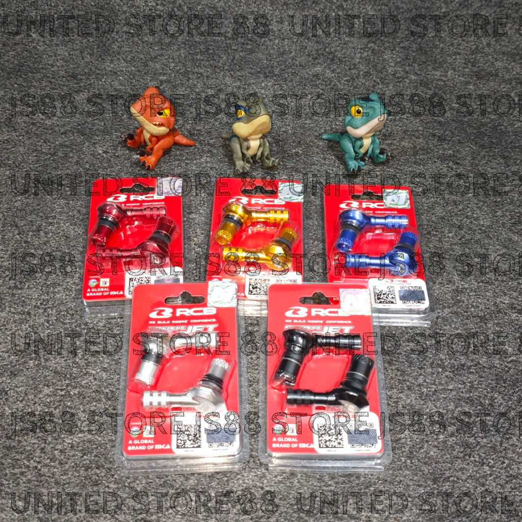 RCB RACING PENTIL AIR VALVE STEMS JET VELG BAN TUBELESS BENGKOK MIRING CNC 8MM 10MM M8 M10 8 10 M MM