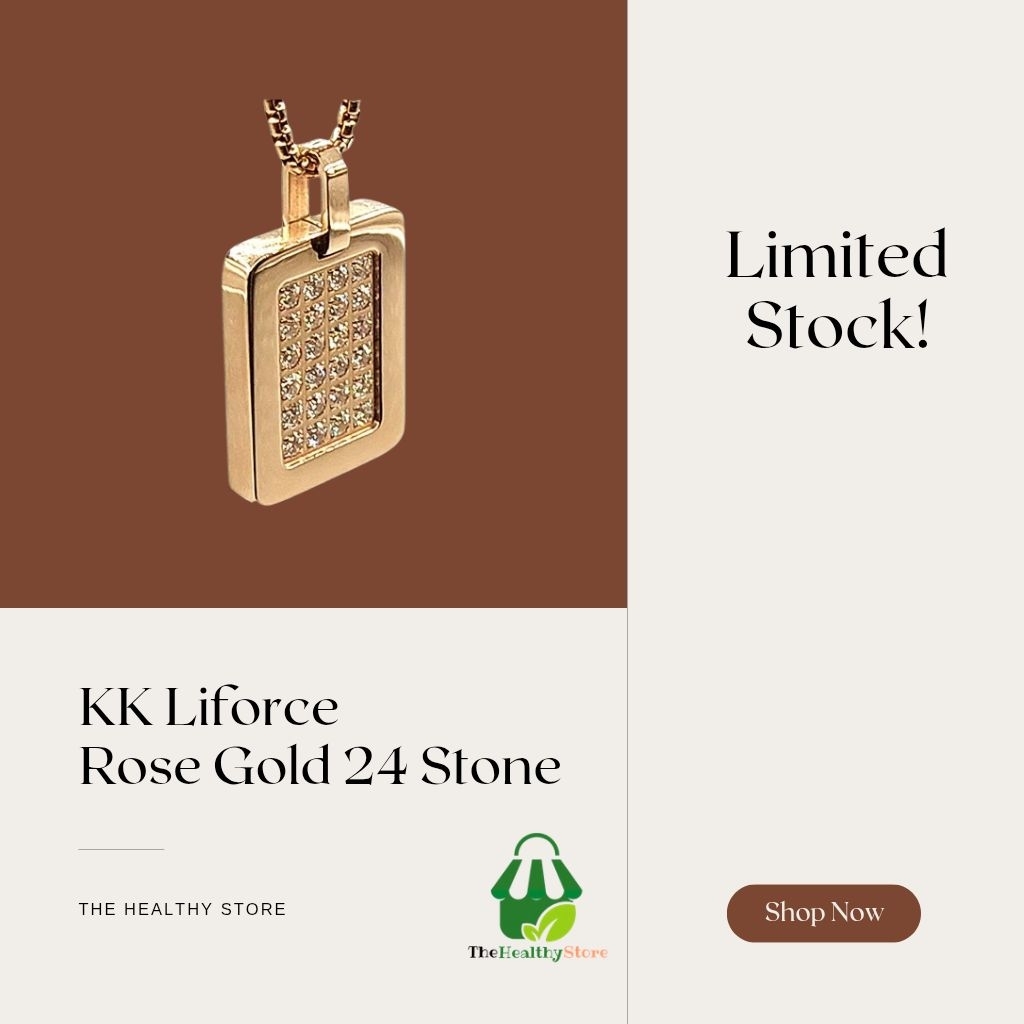 KK Liforce Rose Gold 24 Stone – Kalung Kesehatan Crystal Energi Skalar Asli USA | Elegan, Anti Radia