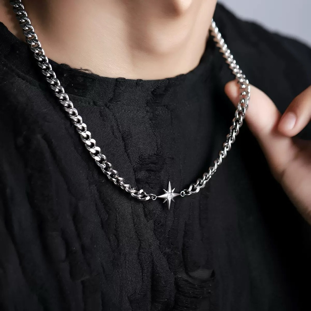 SAINTLAB.ID Asteria Necklace - Kalung Baja Titanium Unisex Anti Karat Premium