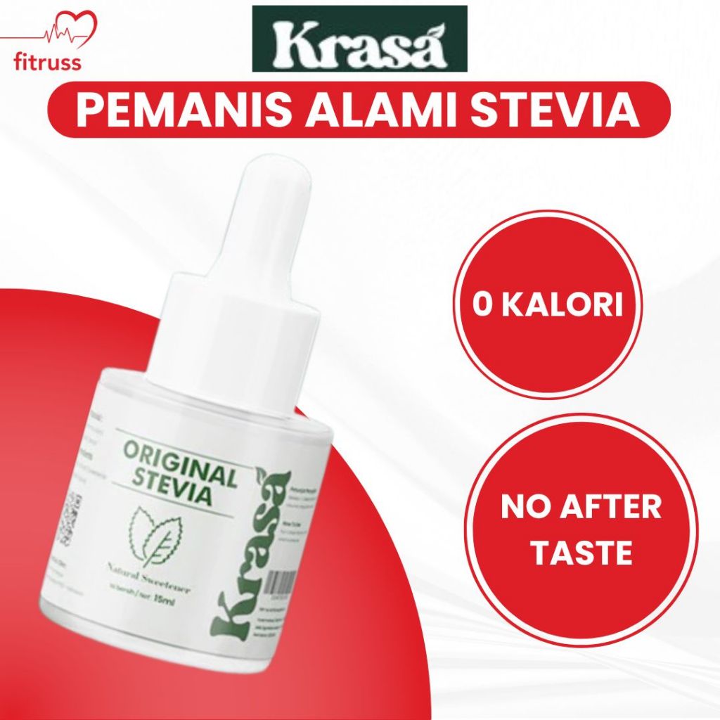 KRASA Stevia Tetes Pemanis Alami Cair Pengganti Gula 15ml