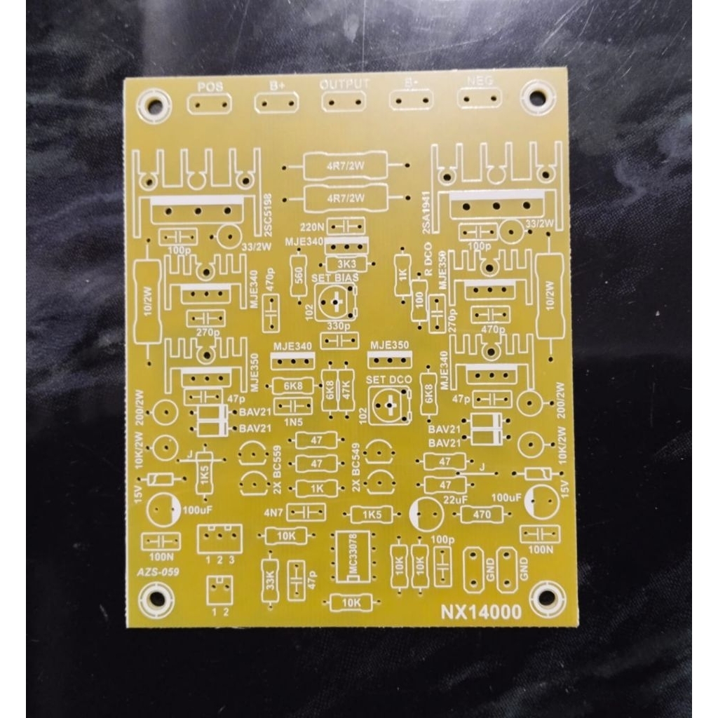 PCB Power Amplifier NX14000 Fiber FR4 Desain Mr HABIB