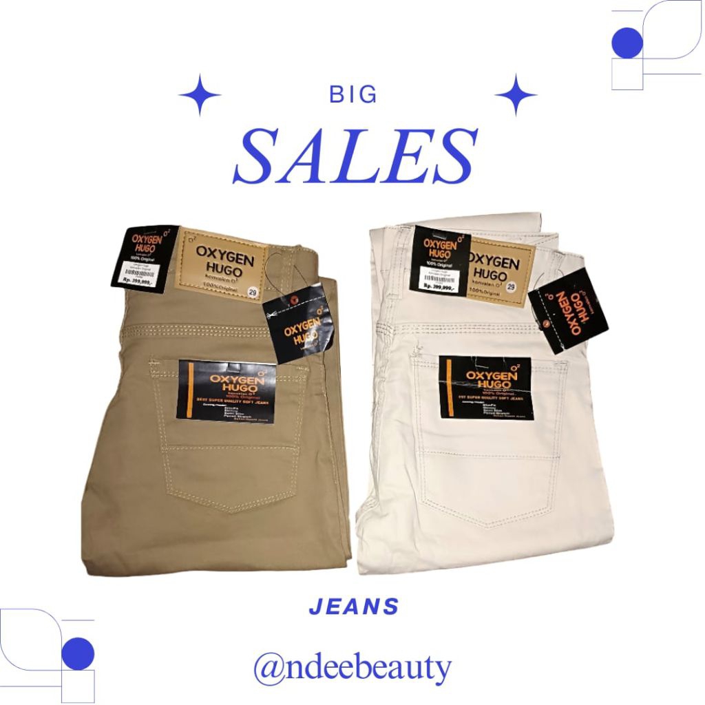 CELANA JEANS PRIA NAOMI BAHAN SOFT (OXYGEN HUGO)