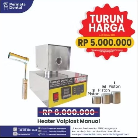 Heater Dental Manual Valplast Palplas Flexi  Valplast Alat untuk Pembuatan Gigi Palsu Falplast
