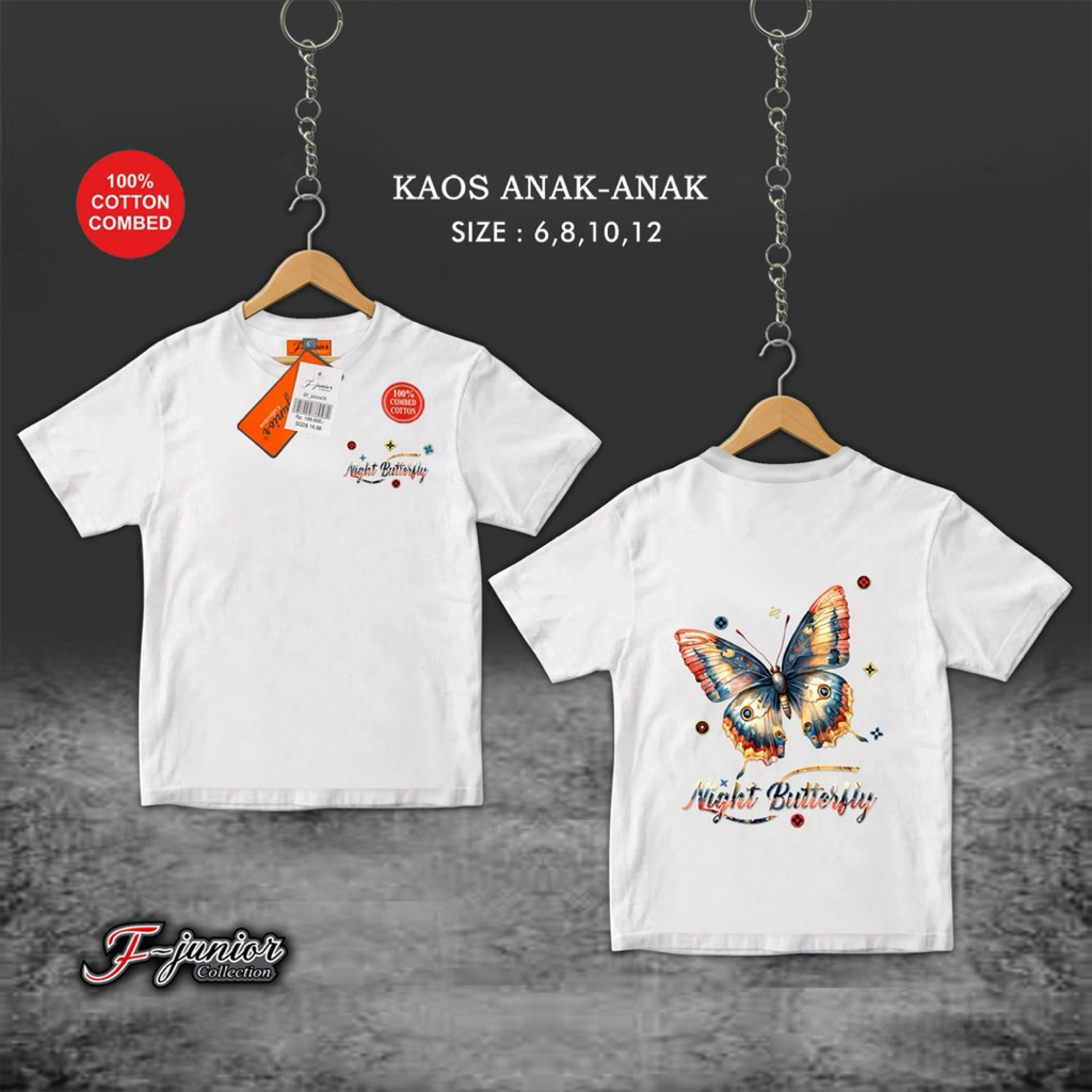 KAOS ANAK.Edisi night butterfly