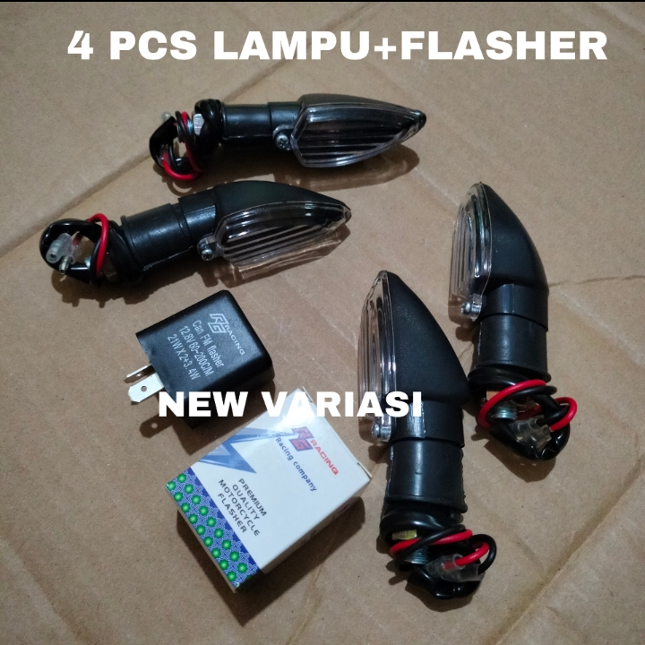 NEW paket flasher sen + 4 pcs lampu sen mini vixion new lampu sein mini vixion new cb150r vixion old