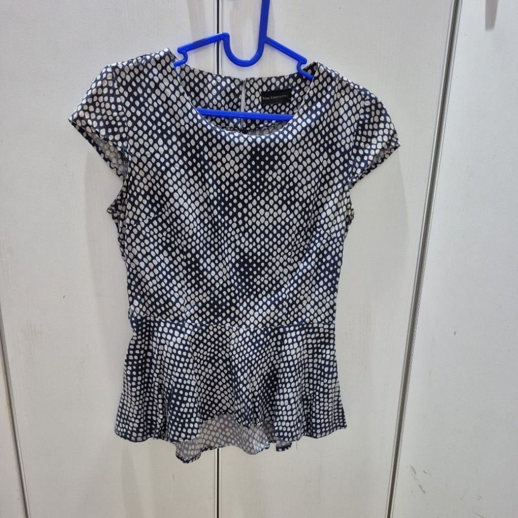 blouse wanita the executive s motif navy