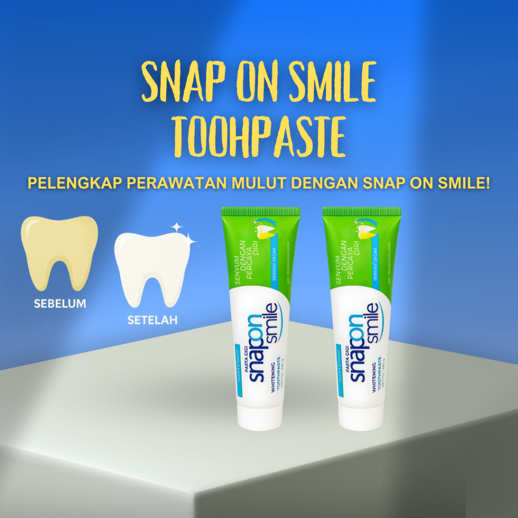 Pasta Gigi Snap On Smile Toothpaste Whitening Pemutih Pencerah Gigi Dengan Formula Alami & Menyegark
