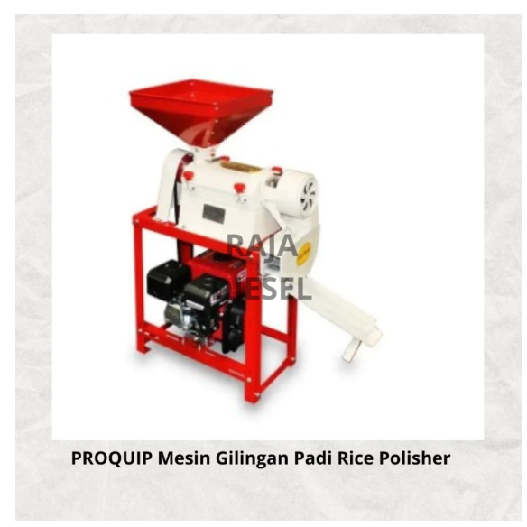 PROQUIP Mesin Penggiling Gilingan Padi Rice Polisher + Penggerak Bensin QMH 350 QMH350 150 KG