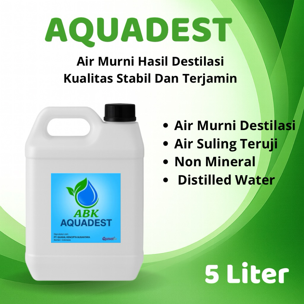Aquadest aquadest distilled water air suling 5 liter