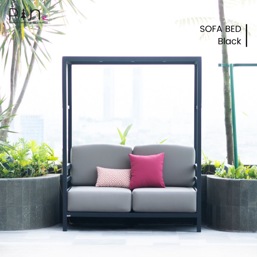 Sofa Outdoor / Sofa Bed Outdoor / Sofa Dengan Tirai / Sofa Untuk Area Kolam / Sofa Taman / Sofa Rang