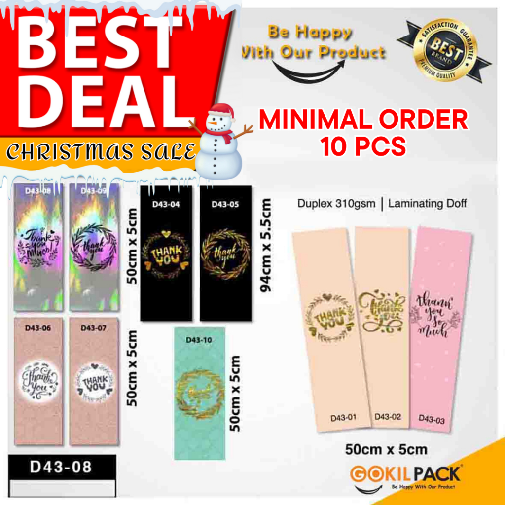 Sleeve Box - Sleeve Thank You - Paper Belt Thank You - Paper Belt D43