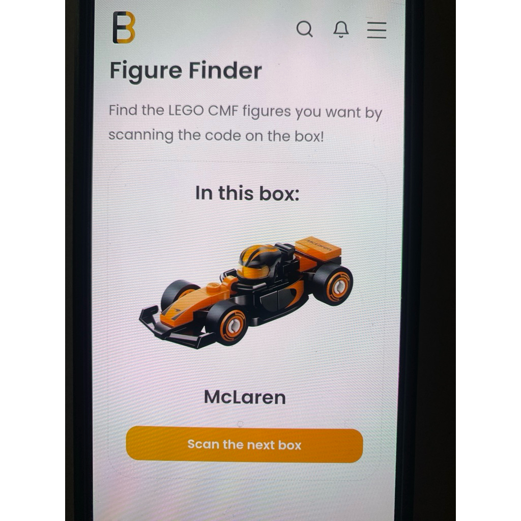 Lego Formula 1 Minifigure MCLAREN - Norris Helmet