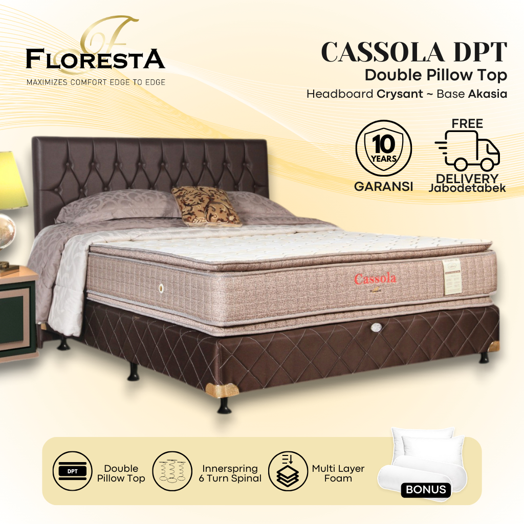 Kasur Springbed Floresta Cassola Double Pillow Top
