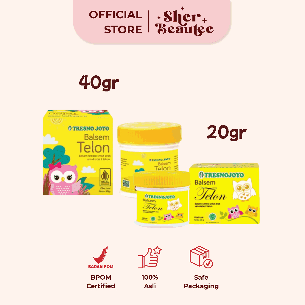 Balsem Telon Tresno Joyo 20gr | 40gr - Balsem Batuk Pilek Bayi
