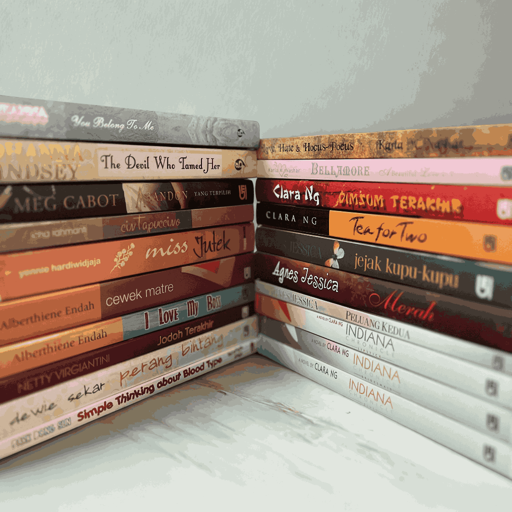 PRELOVED Novel Indonesia Ori (Jejak Kupu-Kupu, Peluang Kedua, Merah, Indiana Chronicles, Dimsum Tera