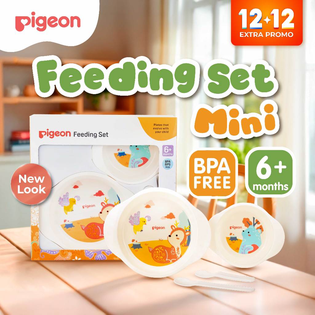 [PROMO 12.12] PIGEON Feeding Set Mini | Alat Makan Bayi | Peralatan Makan Bayi | Alat Makan Bayi MPA