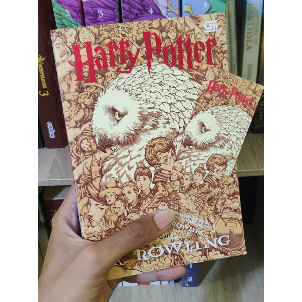 Novel Fantasi Harry Potter edisi baru set buku ke 1-5 preloved