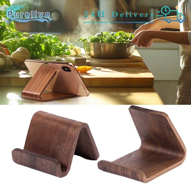 Holder Hp Kayu Phone Holder Wood Dudukan Kayu Solid Dudukan Hp Sederhana