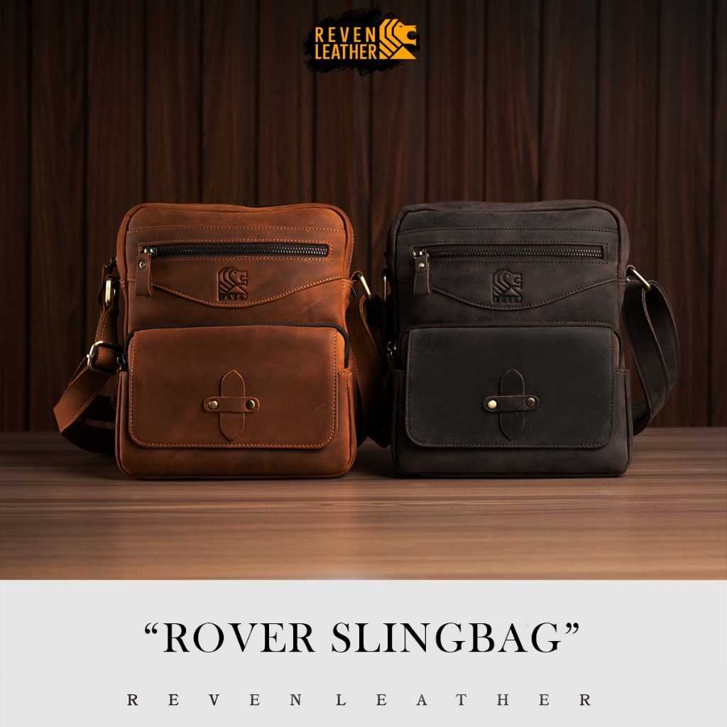 Tas Selempang Pria Sling Bag Pria Reven Rover Bag Tas Kulit Pria Asli