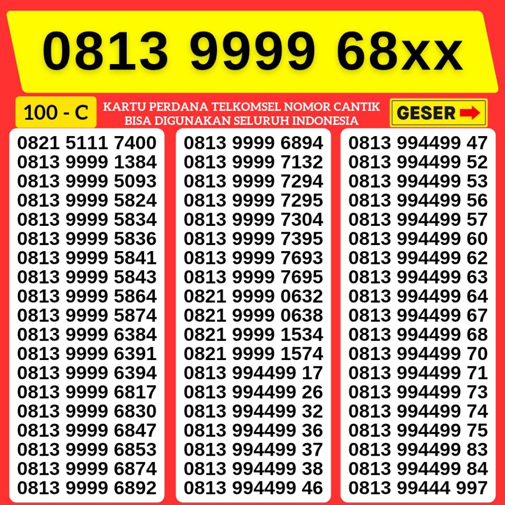 NOMOR CANTIK TELKOMSEL 9999 ABBA SUPPORT 4G LTE 5G NOCAN SIMPATI TELKOMSEL KWARTED TRIPLE NOMER CANT