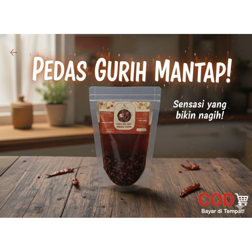 Buy 1 Get 1 250gr Chili Oil Hot jeletot extra pedas gurih mantap.cocok Buat Dimsum., Wonton, Mie Gac