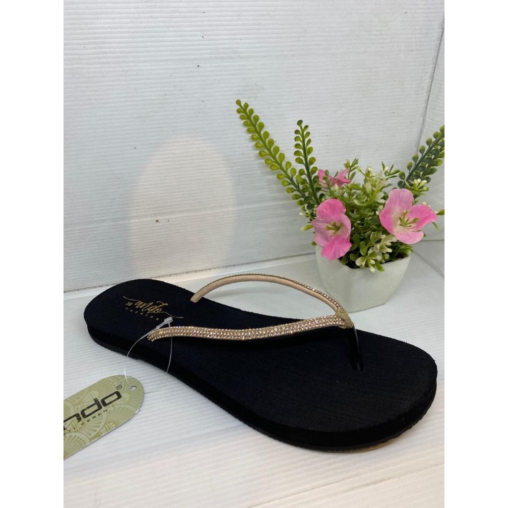 sandal wanita Ando model jepit tali glitar seriess