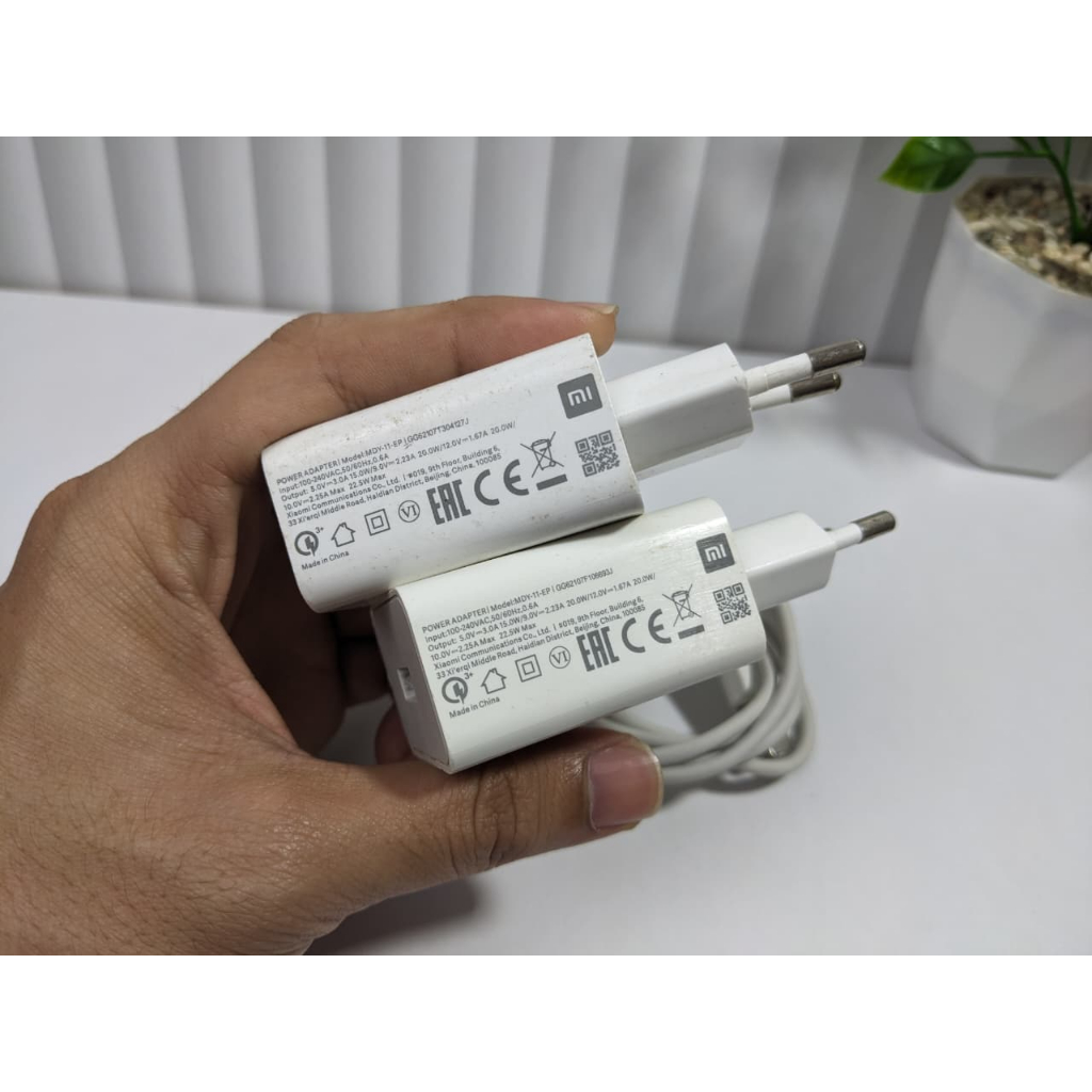 Charger Xiaomi 22 Watt 3A Adaptor Fast Charging Original Copotan Bawaan
