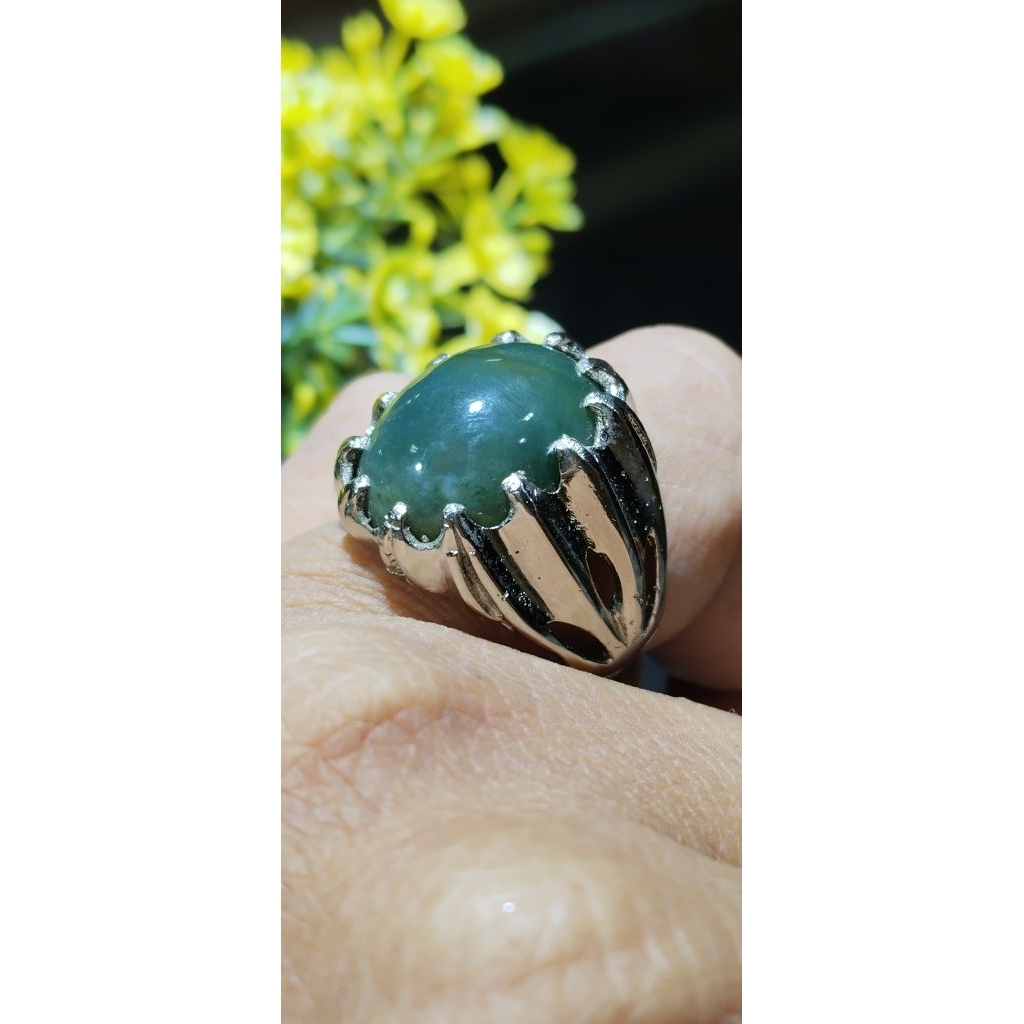 natural cincin batu garut hijau