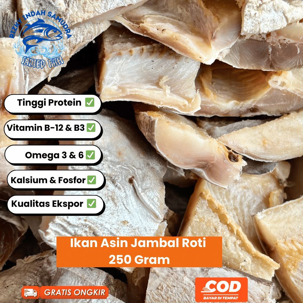 [TERMURAH] Ikan Asin Jambal Roti Premium 250 gr Kualitas Ekspor| Mengandung Protein Tinggi & Omega 3