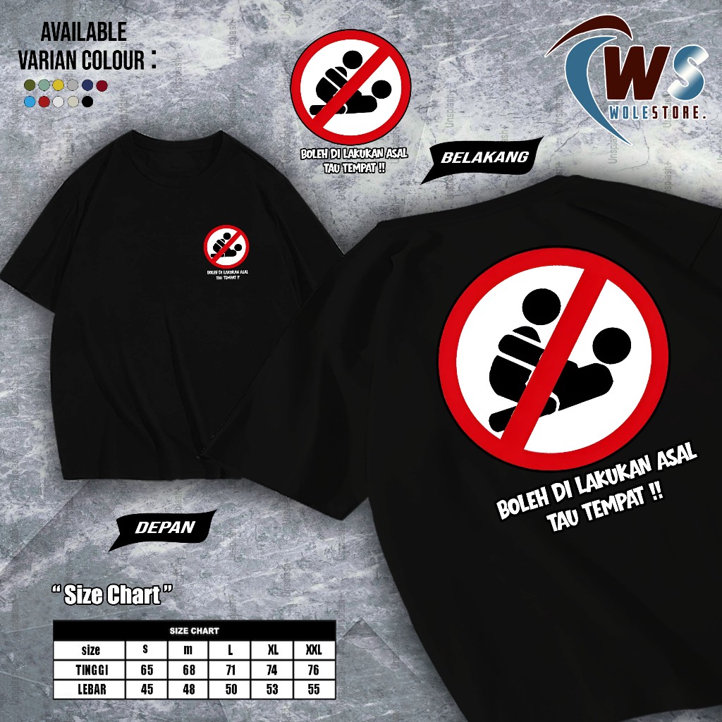 WOLESTORE - KAOS DILARANG DILAKUKAN - KAOS DILARANG DILAKUKAN FASHION PRIA DAN WANITA - PILIHAN TERB