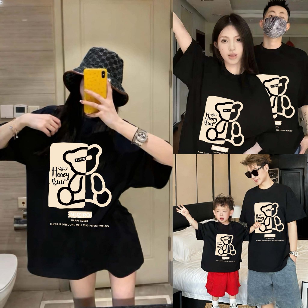 Kaos Tshirt Family |Baju Keluarga Oversize T-shirt impor |T-shirt lengan pendek keluarga terbaru |De