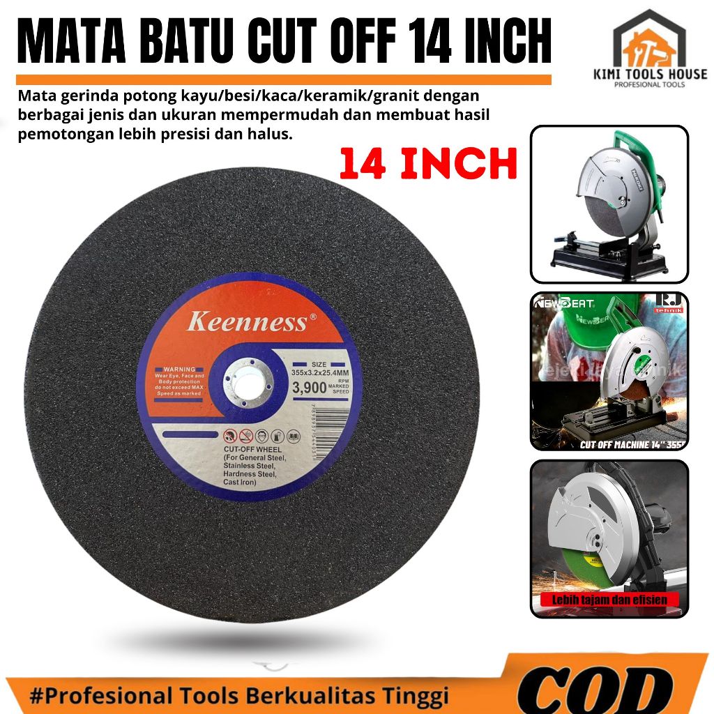 Batu CUTTING BESAR Gerinda KEENNESS 14 Inch POTONG BESI Batu Potong KEENNESS 14" Batu Gerinda KEENNE