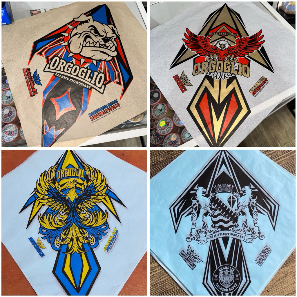 Kertas Layangan Sablon Litho 18 gram (SPECIAL EDITION / TOURNAMENT) ORGOGLIO x BANDUNG KITE ENTHUSIA