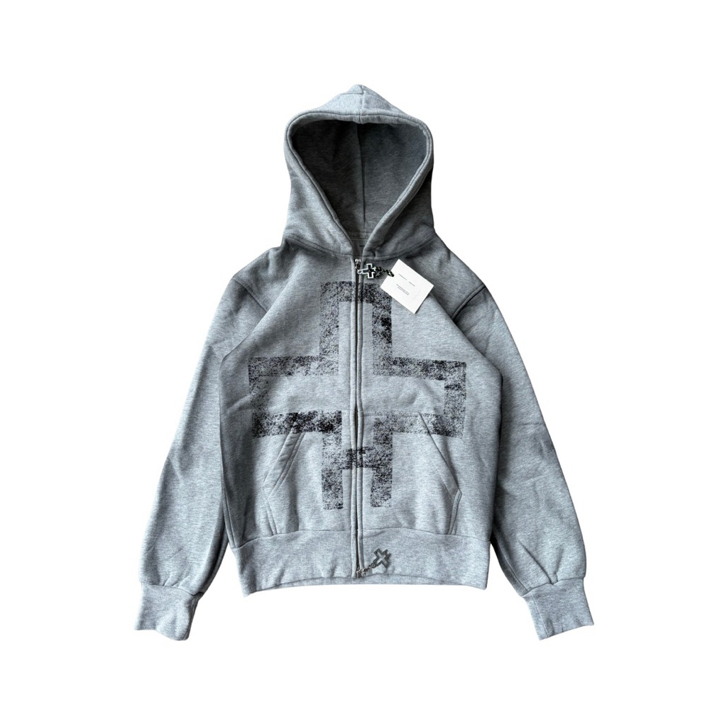 Hotel Official Cross Washed Grey Hoodie